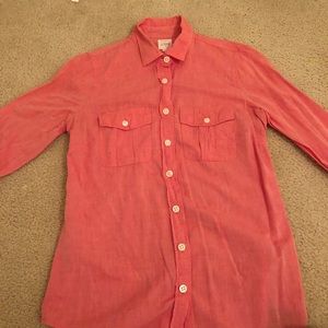 J.Crew Button Up- Coral